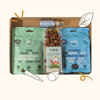 Muppet Meals proefpakket met 2 zakjes snack, sample voer en 1sample verzorging