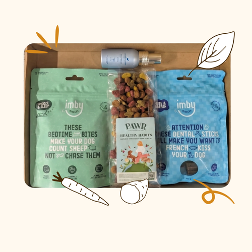 Muppet Meals proefpakket met 2 zakjes snack, sample voer en 1sample verzorging